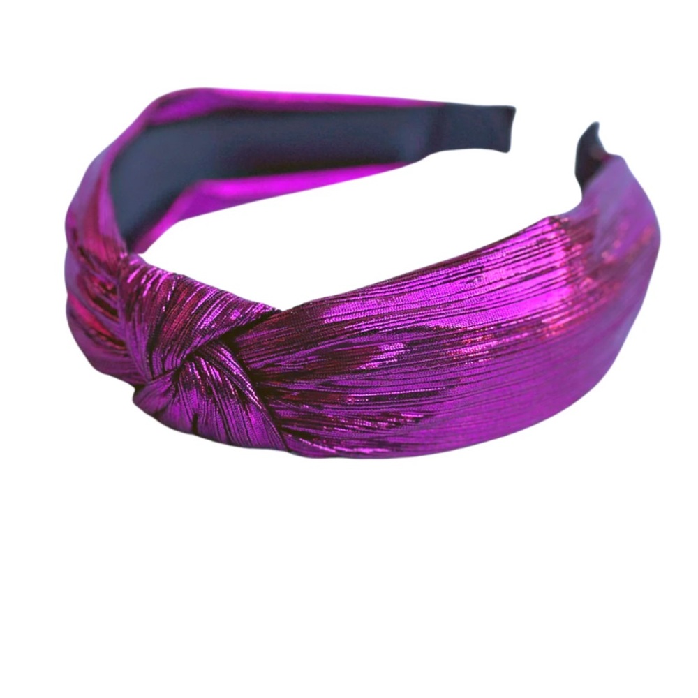 Brianna Cannon Fuchsia metallic headband New
